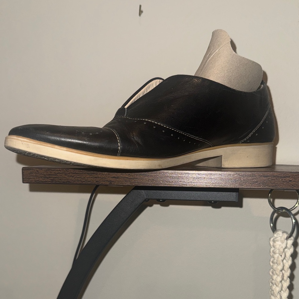Women Black Leather Dress Shoes